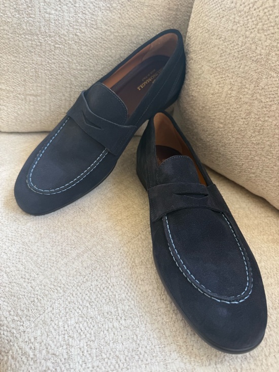Brunomagli blue suede mens loafer size 11 1/2 main image 7